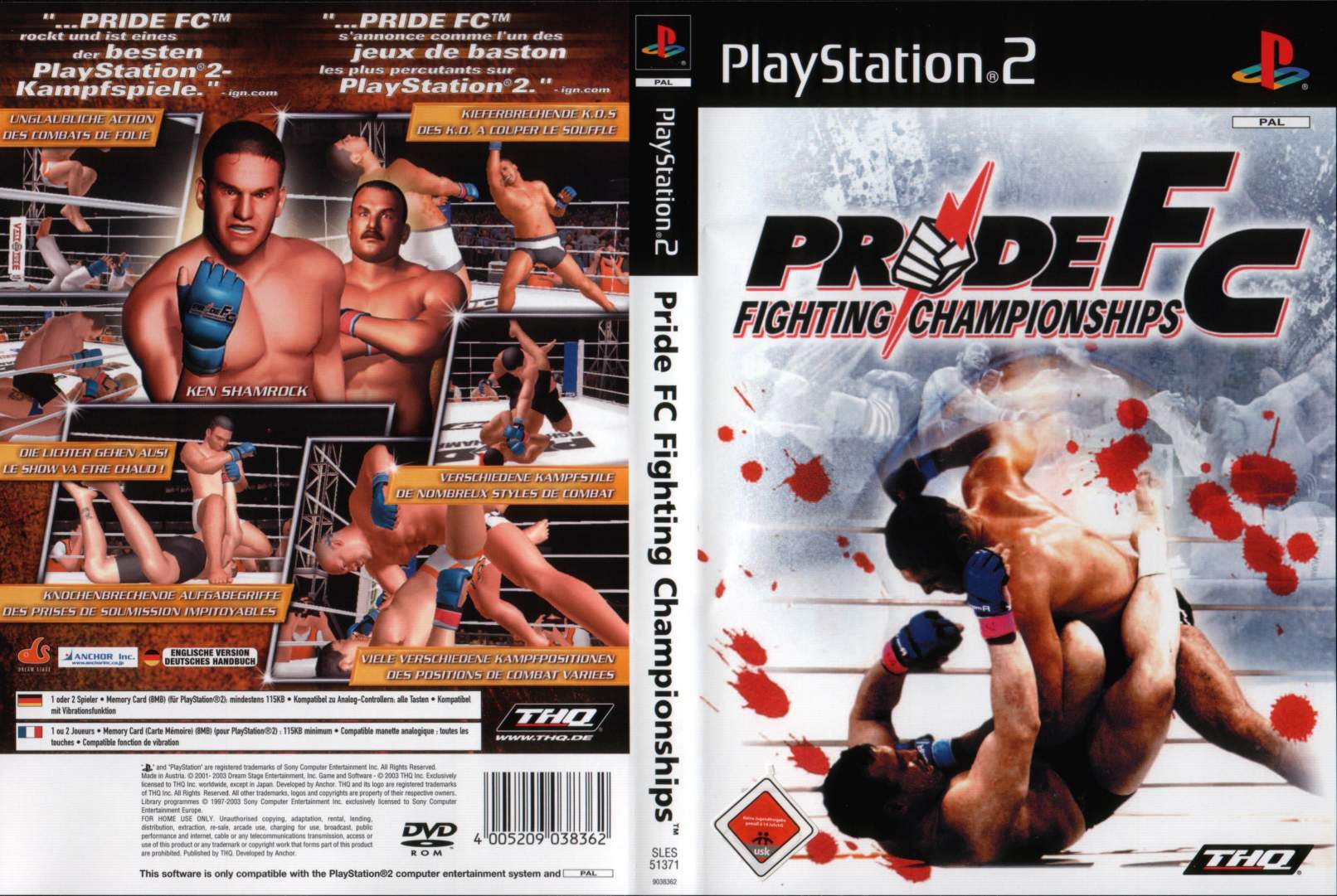 Pride Fc Fighting Championships Pal De Full Playstation 2 Covers Cover Century Over 500 000 Album Art Covers For Free
