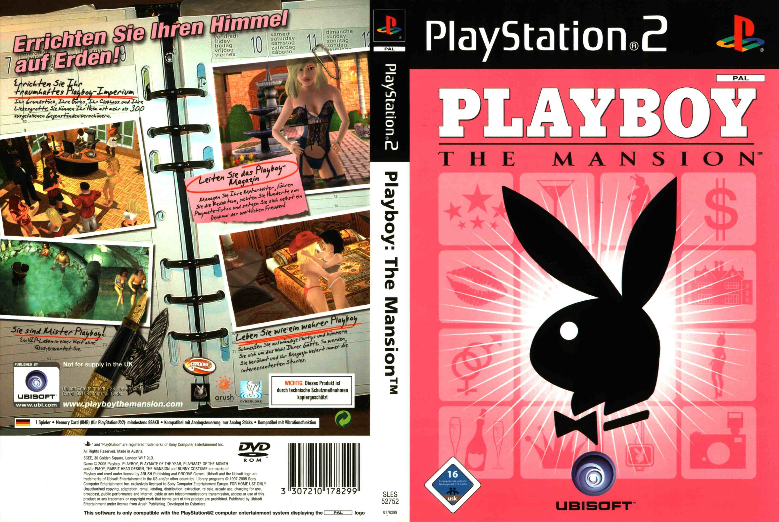 playboy  the mansion  ps2 dvd