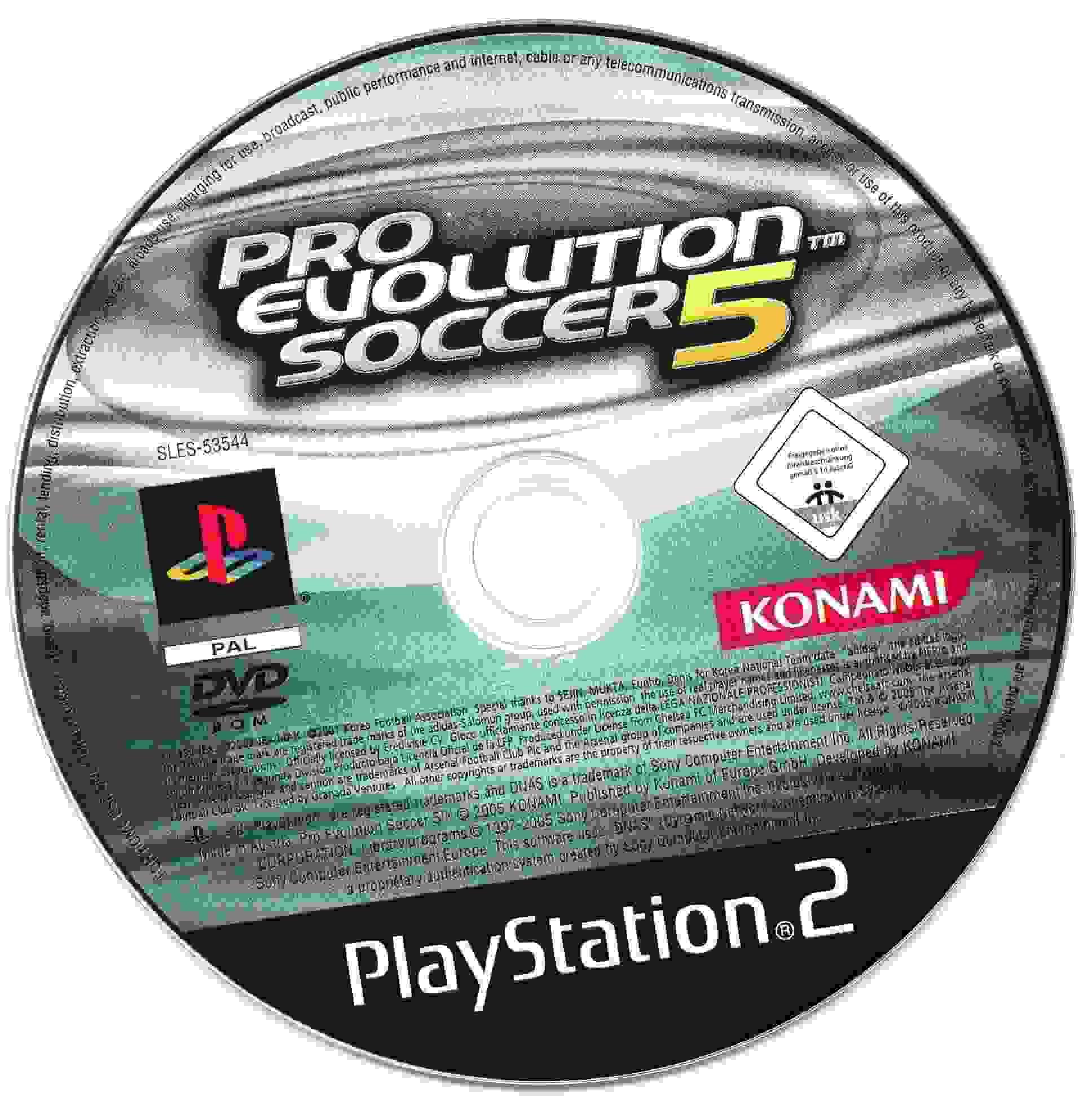 pro evolution soccer 5  ps2 cdd