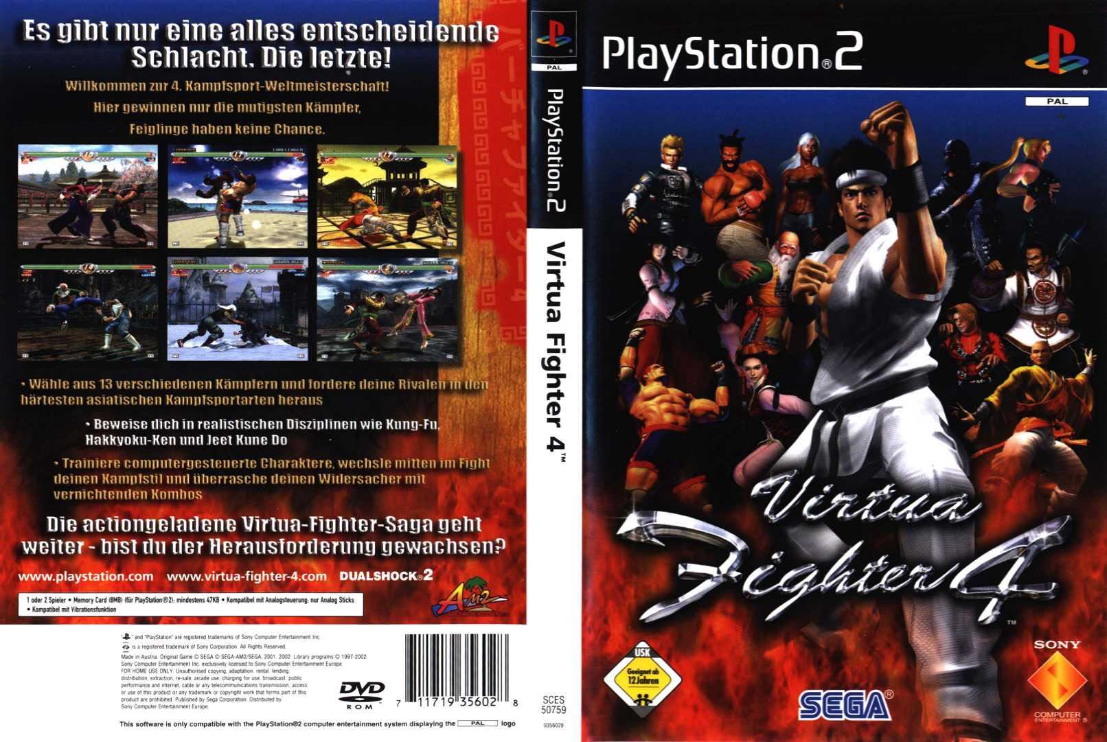 Virtua Fighter 4 Pal De Full Playstation 2 Covers Cover