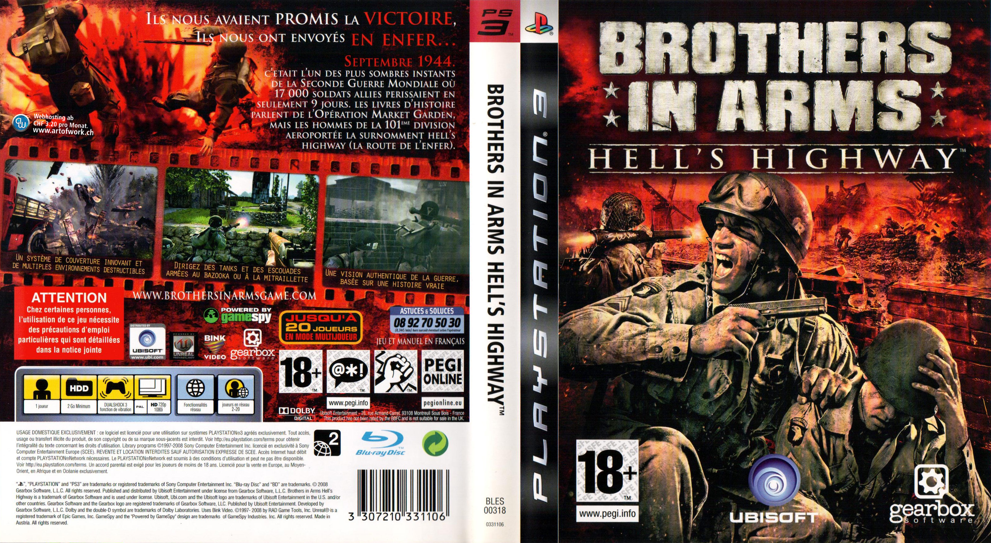 Brothers In Arms Hells Highway V2 Playstation 3 Covers Cover Century Over 500 000 Album Art Covers For Free