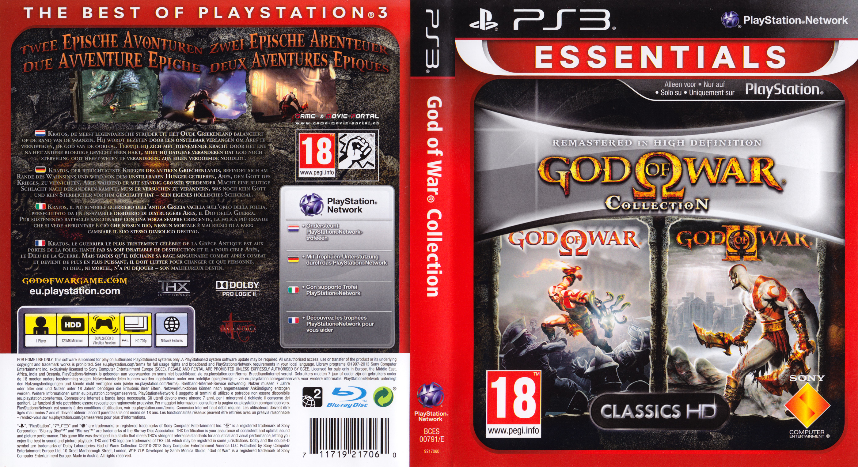 God of War Collection, Playstation 3 Covers