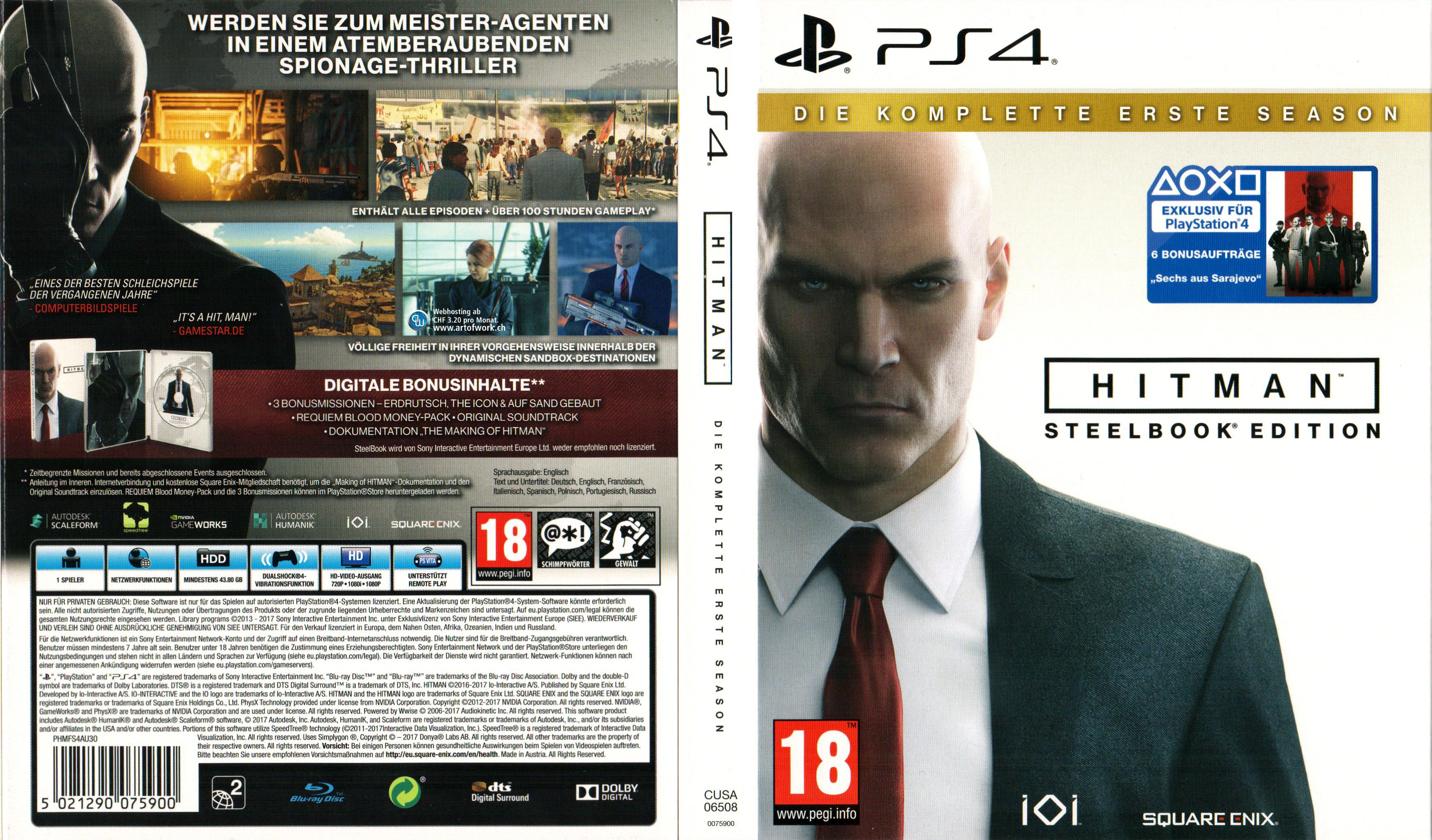 Hitman Steelbook Edition Playstation 4 Covers Cover Century Over 500 000 Album Art Covers For Free
