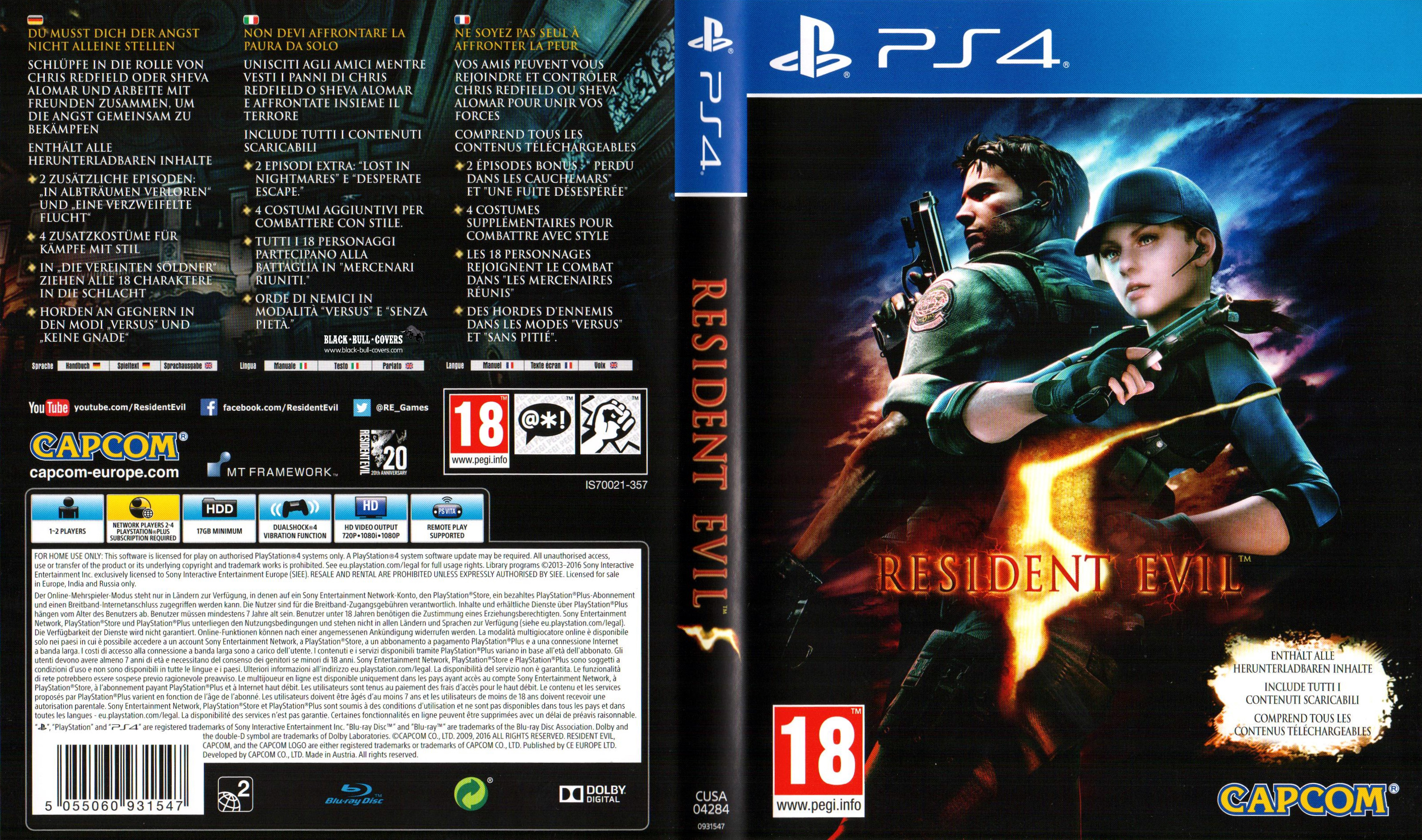 resident evil 5 playstation 4