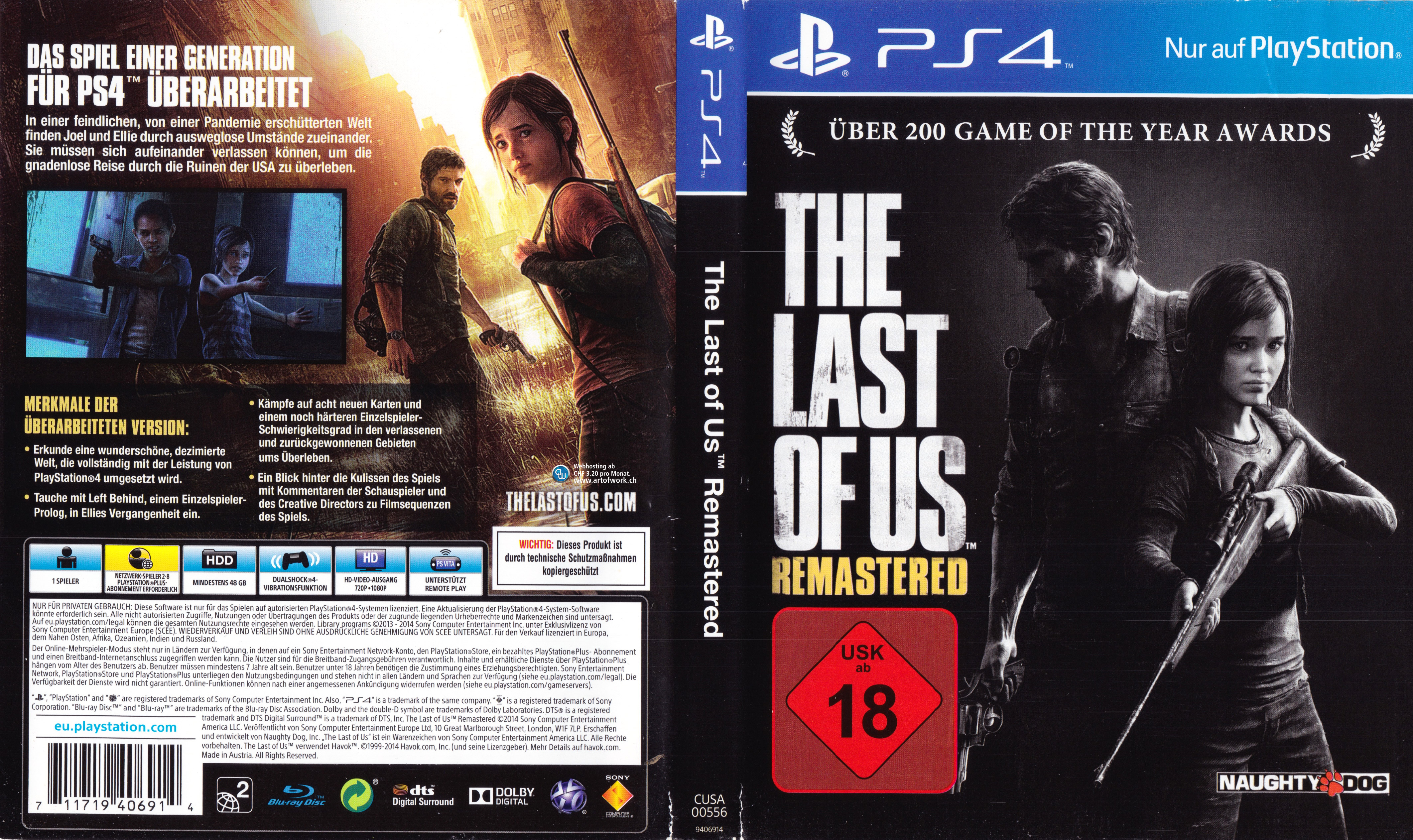 The Last Of Us Remastered V2 Playstation 4 Covers Cover Century
