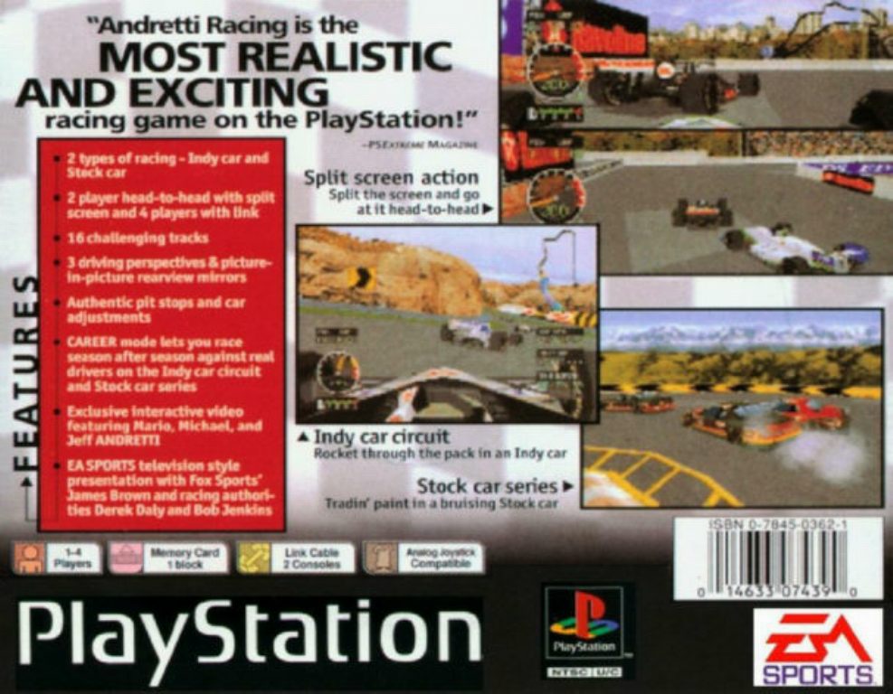 Andretti Racing PAL PSX BACK