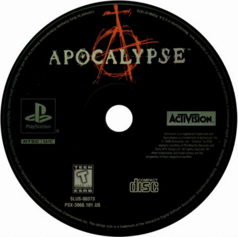 Apocalypse NTSC PSX CD