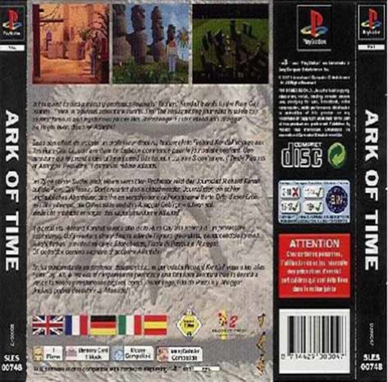 Ark Of Time PAL PSX BACK