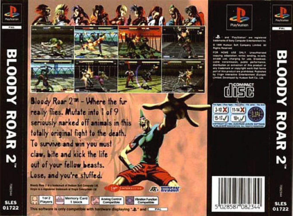 bloody roar 2 cover ps1