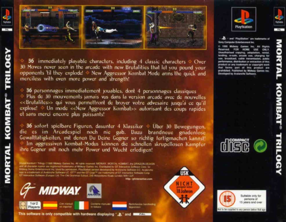 playstation 1 mortal kombat trilogy