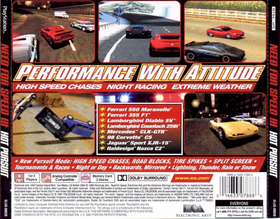 need for speed 3 hot pursuit ps1