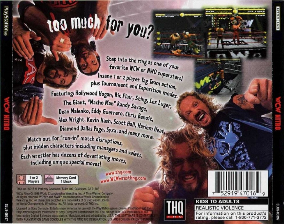 wcw nitro playstation