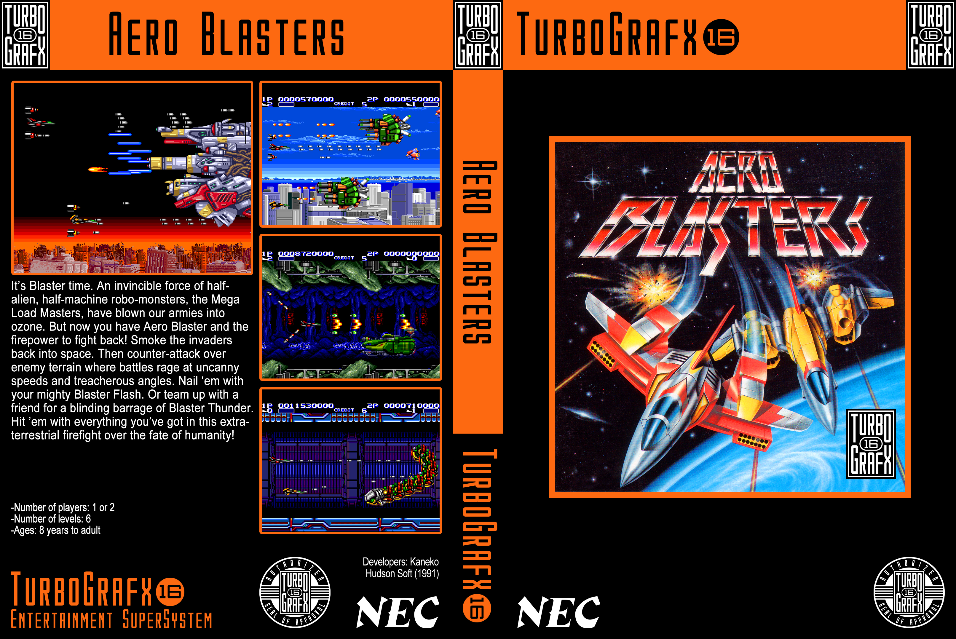 Aero blasters shop turbografx 16