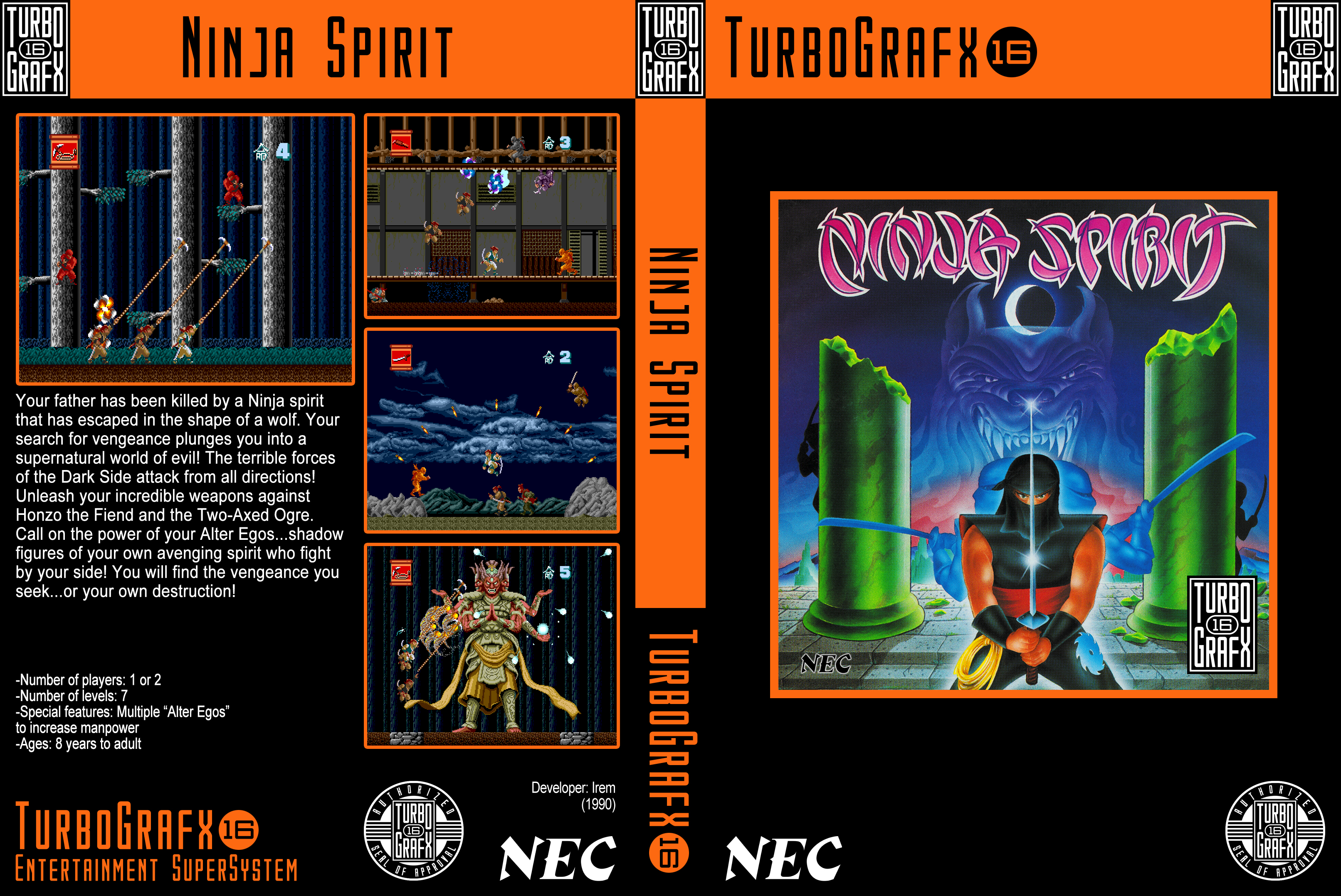 ninja spirit turbografx 16