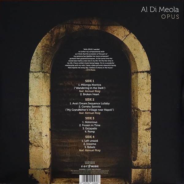 al di meola opus hq 180g 45rpm 2lp