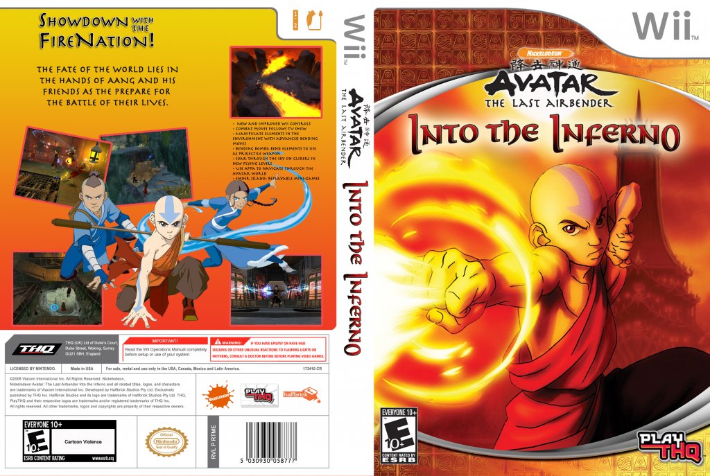 Avatar The Last Airbender Into The Inferno DVD NTSC Custom f
