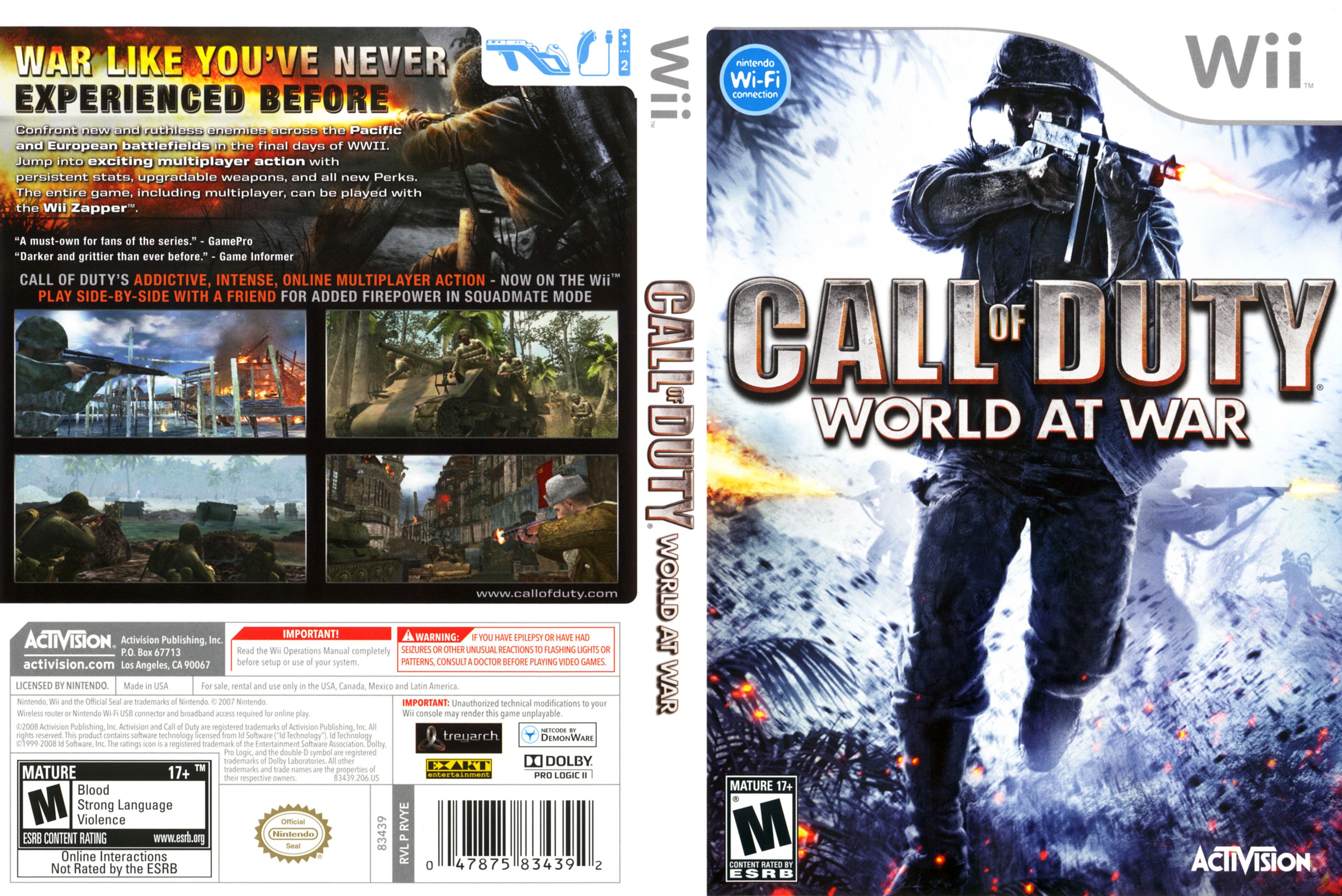 Call Of Duty World At War Ntsc Wii Full Wii Covers Cover Century Over 500 000 Album Art Covers For Free