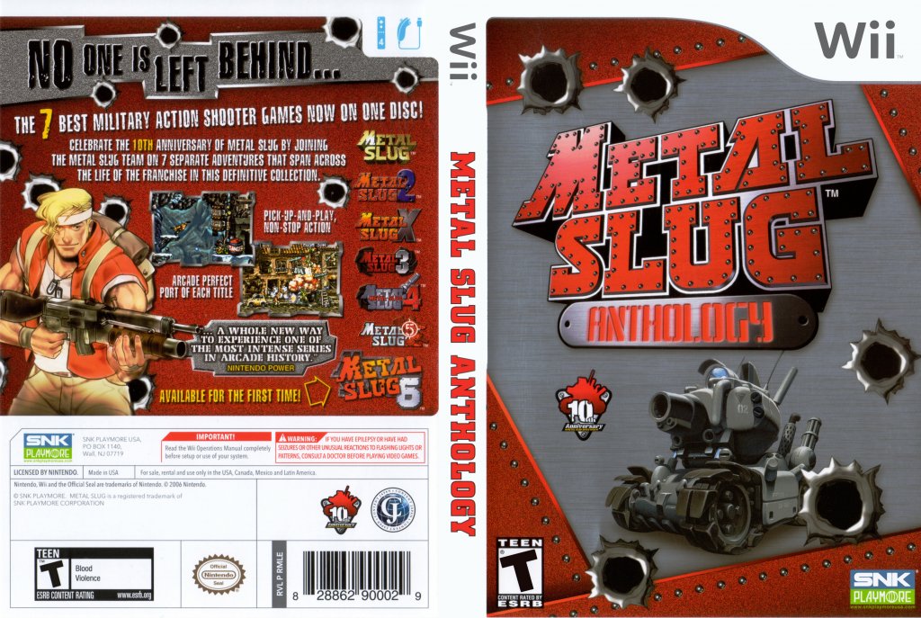 Metal Slug Anthology DVD NTSC f Wii Covers Cover