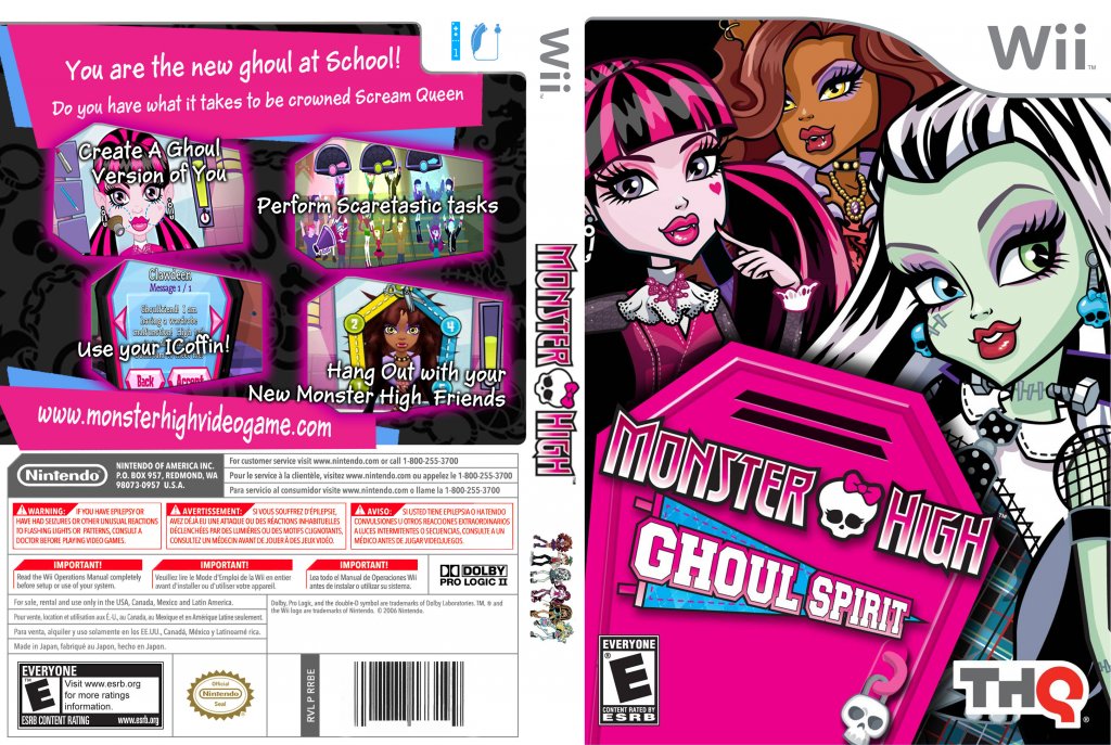 Monster High Ghoul Spirit DVD NTSC Custom f