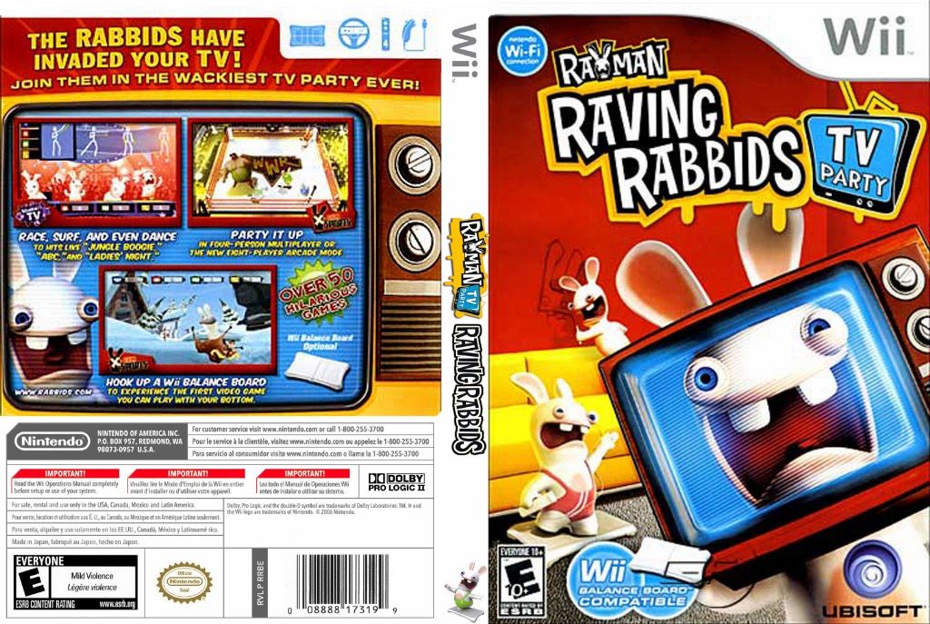 nintendo wii rayman raving rabbids