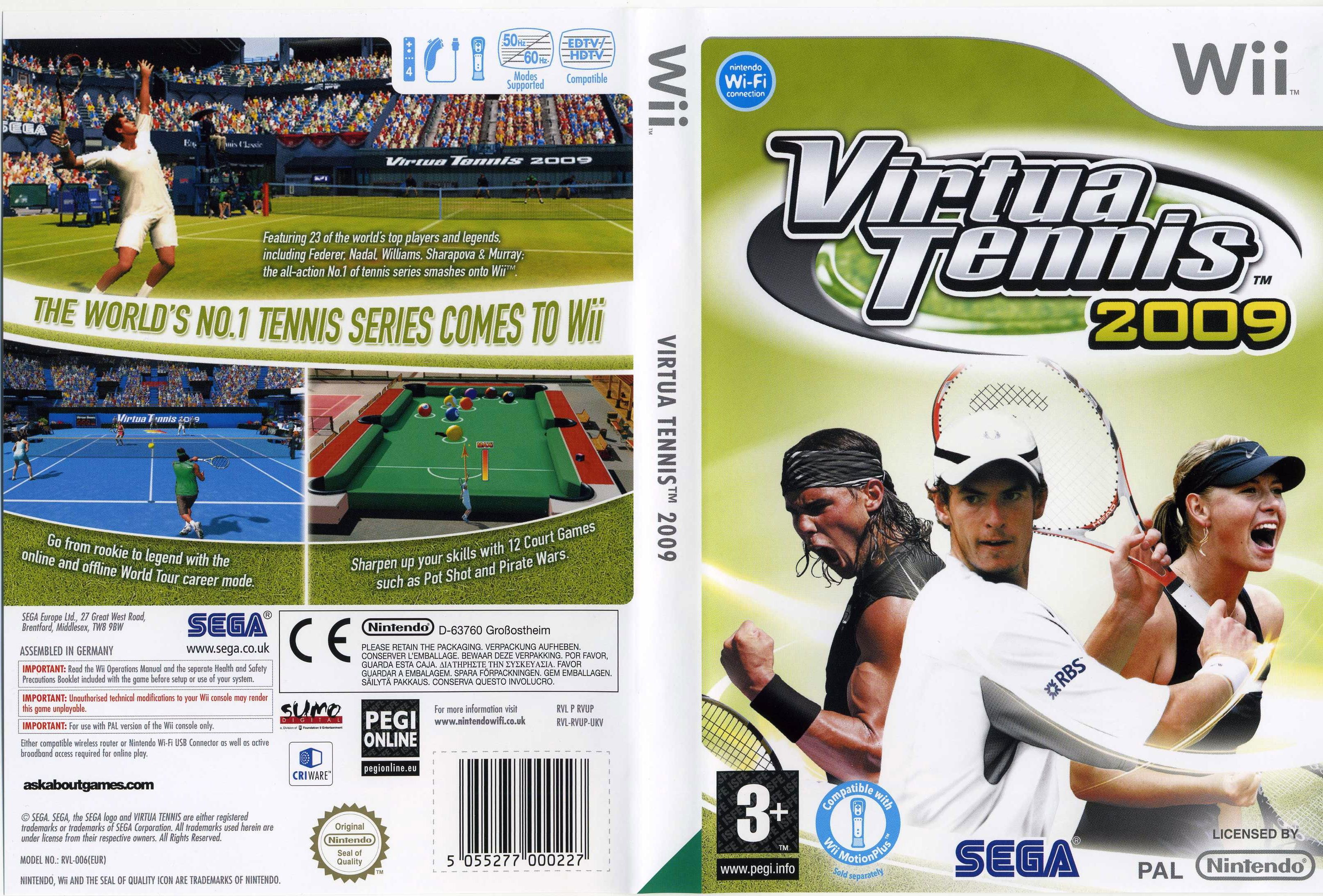 Omit Choir Pretty Virtua Tennis 2009 PAL Wii FULL | Wii Covers | Cover Century | Over  1.000.000 Album Art covers for free