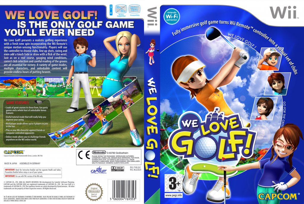 We Love Golf Dvd Pal Custom F1 Wii Covers Cover Century Over 500 000 Album Art Covers For Free