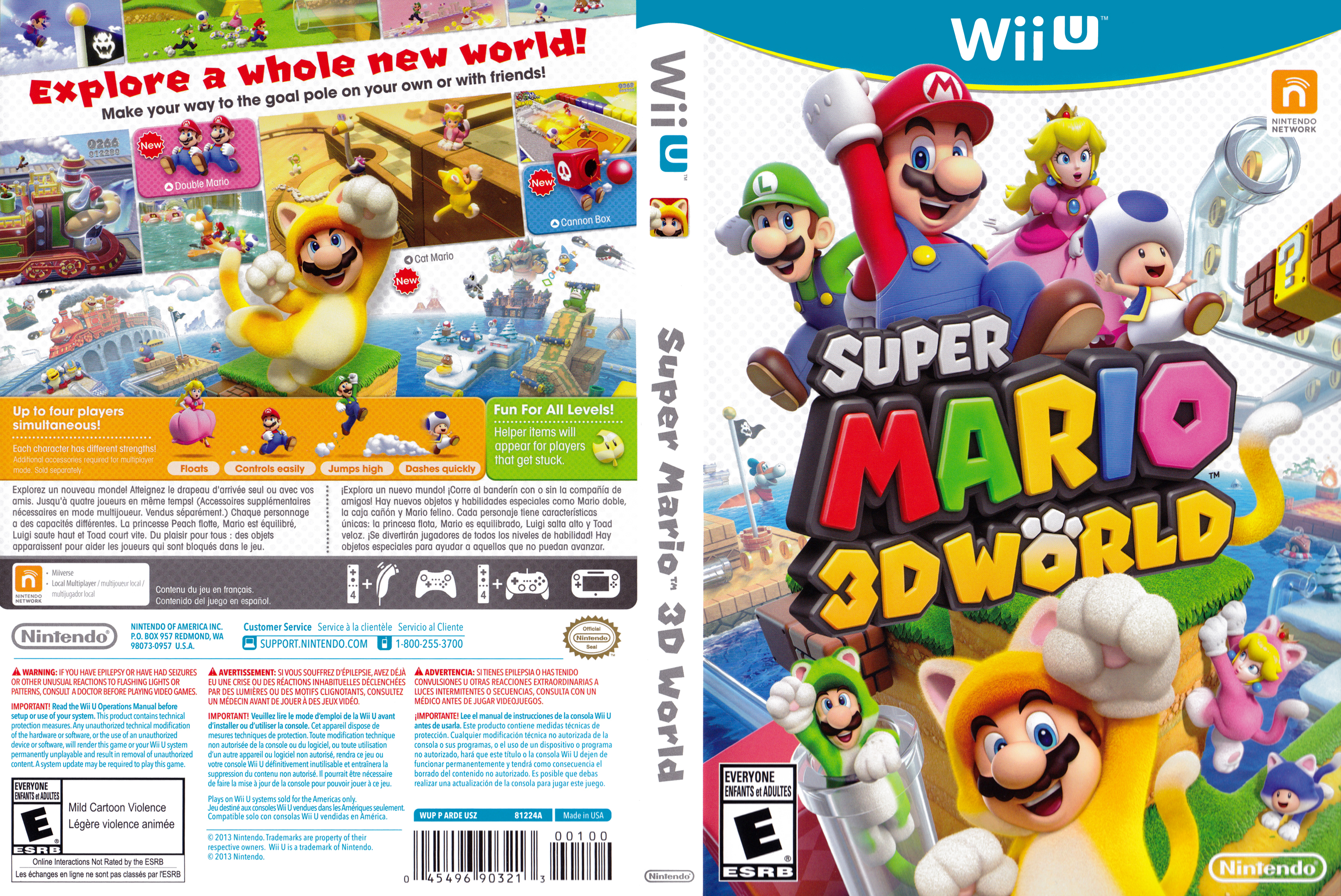 super mario 3d world box art super mario 3d world box art