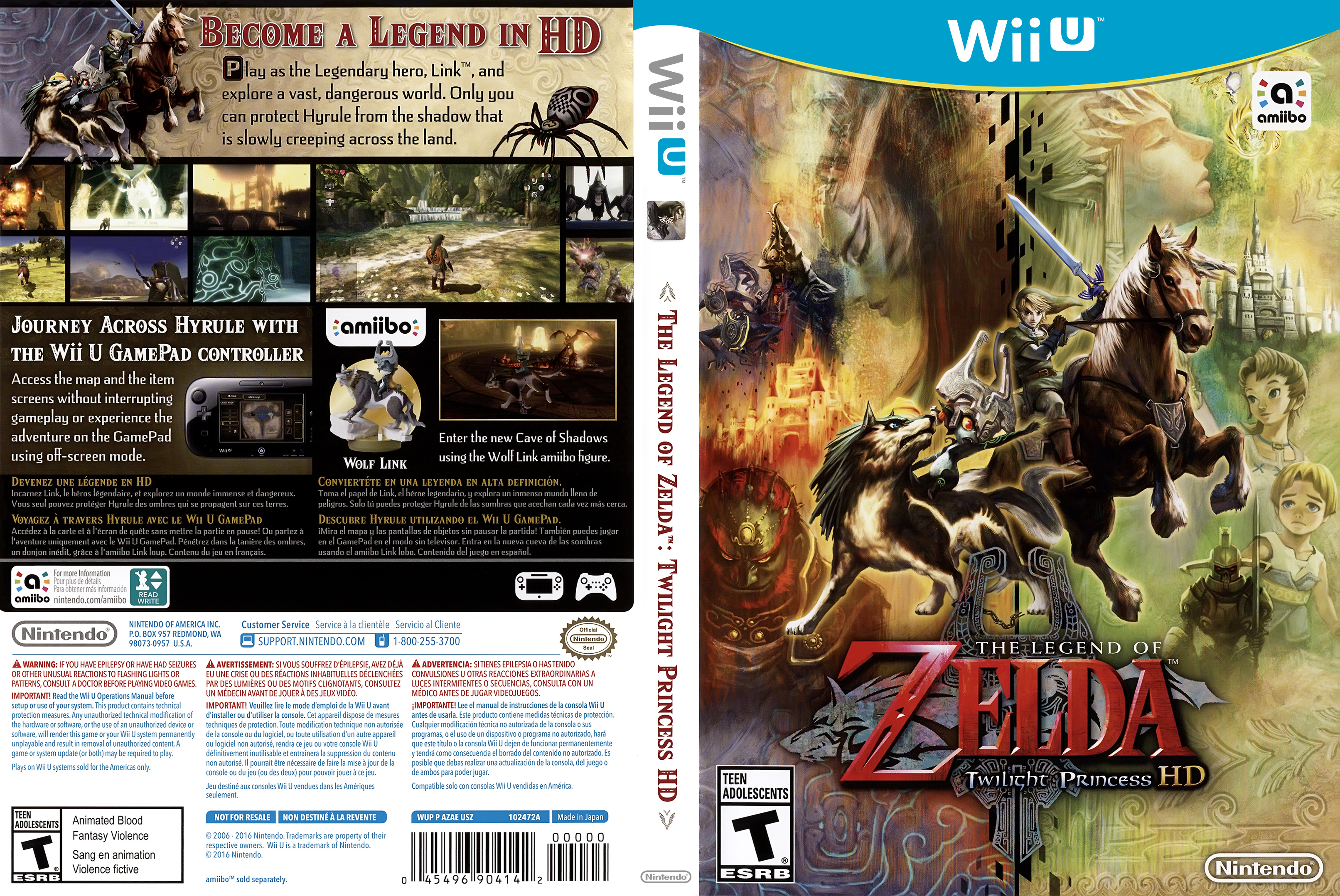 The Legend of Zelda : Twilight Princess HD Wii U Covers Cover Century Over ...