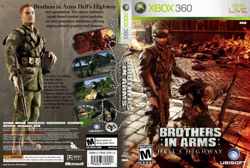 Get Brothers In Arms Hell&#039;s Highway Xbox 360 PNG