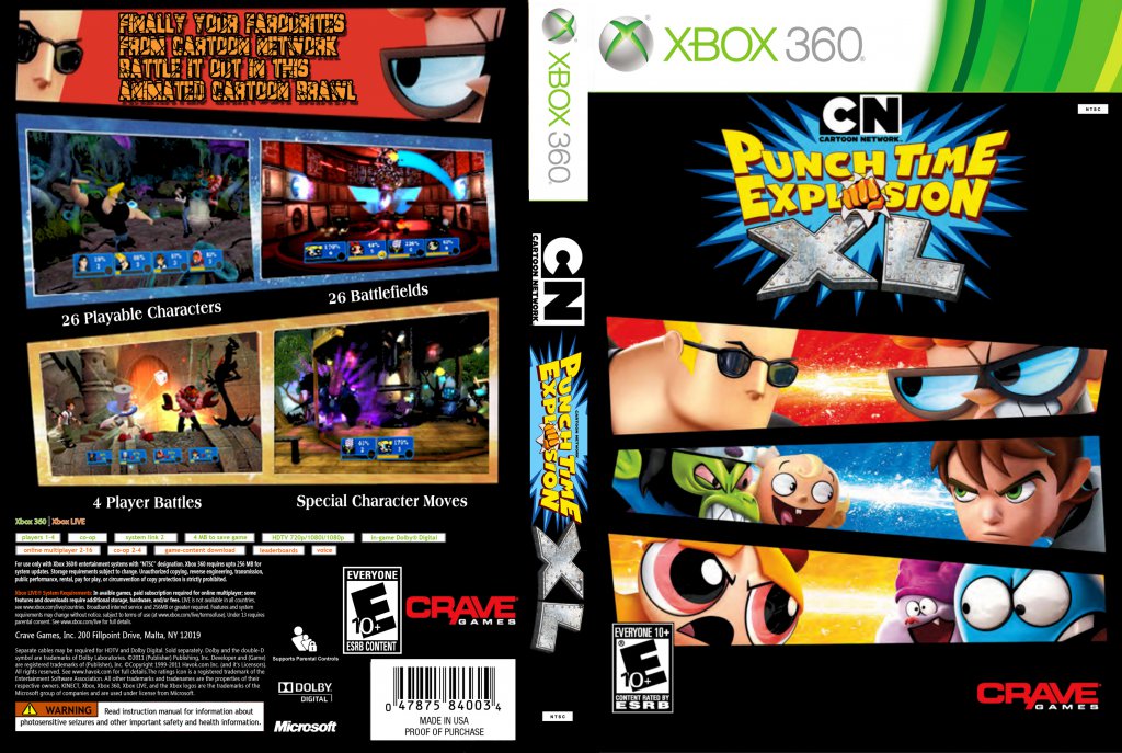 Cartoon Network Punch Time Explosion Xl Dvd Ntsc Custom F1 001 Xbox Covers Cover Century Over 500 000 Album Art Covers For Free Clone featuring characters from cartoon network shows. cartoon network punch time explosion xl