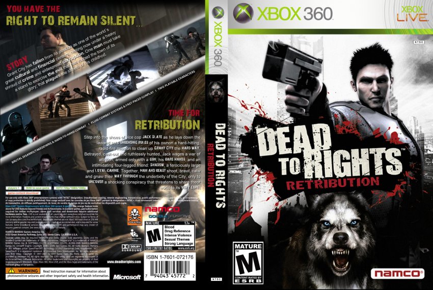 Dead To Rights Retribution Dvd Ntsc Custom F Xbox Covers Cover Century Over 500 000 Album Art Covers For Free