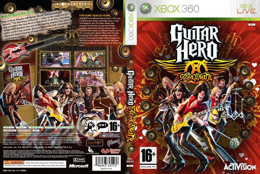 guitar hero aerosmith xbox 360