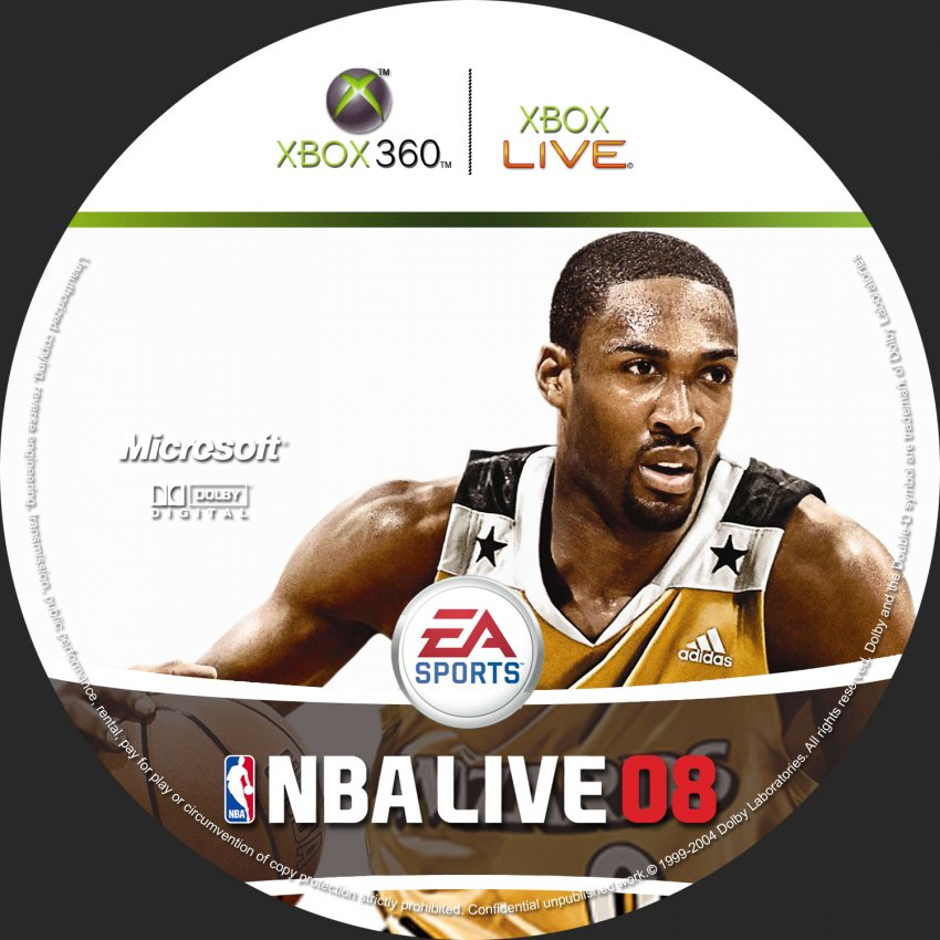 NBA Live 08  label