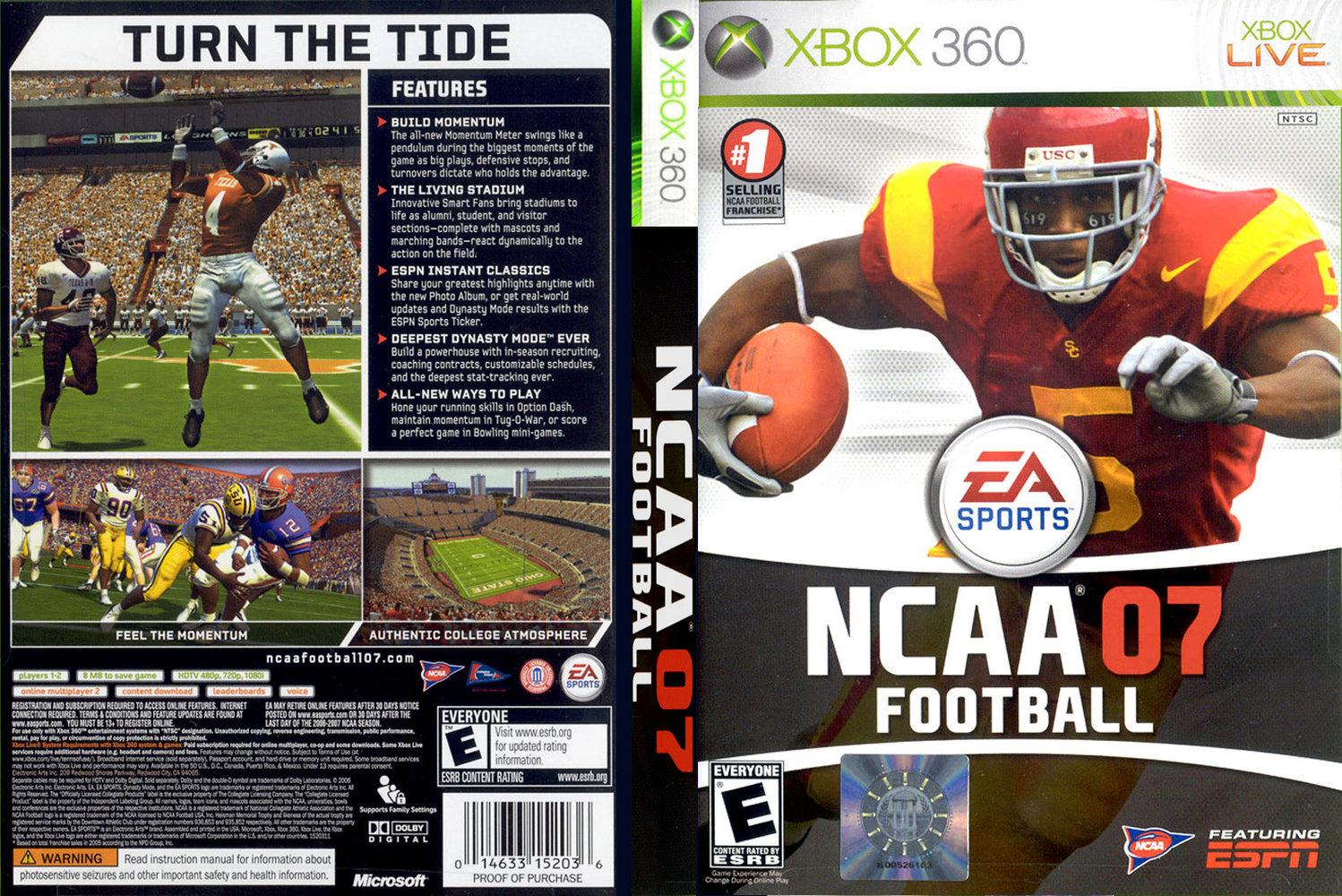 Ncaa 07 sales xbox 360