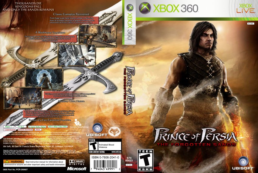 Prince of Persia The Forgoten Sands DVD NTSC Custom f3