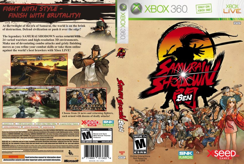 Samurai Shodown Sen DVD NTSC Custom f
