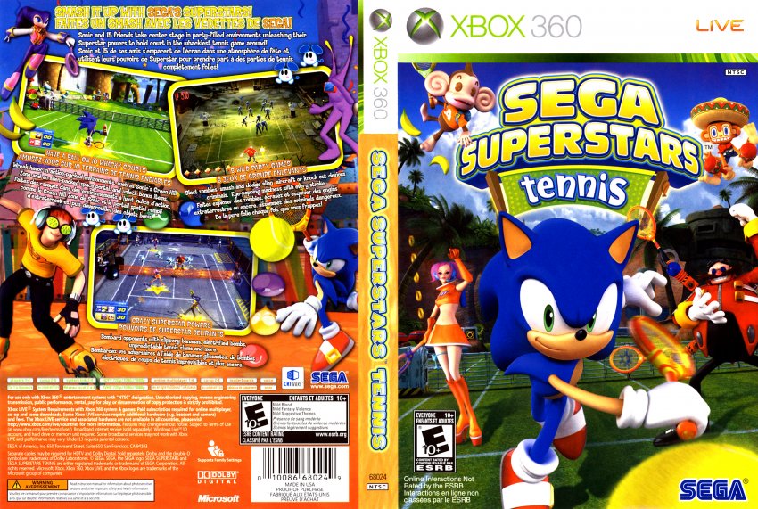 Sega Superstars Tennis DVD English French NTSC f