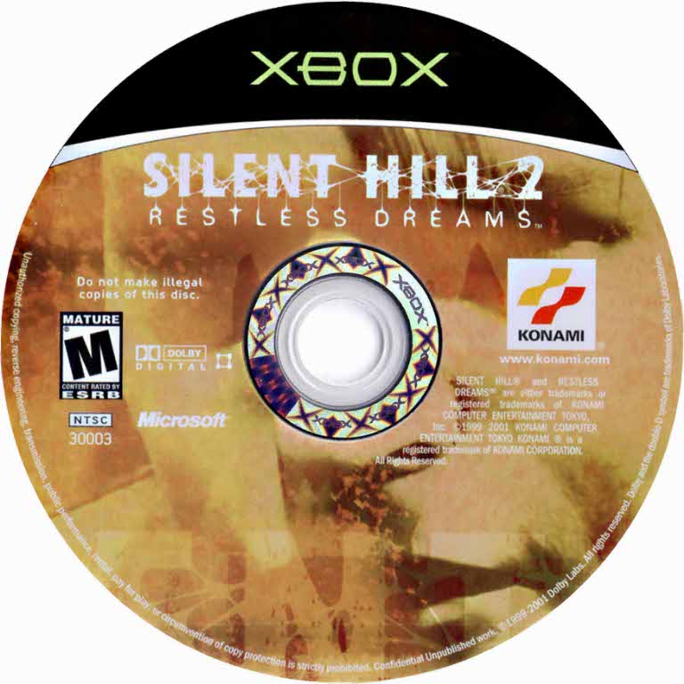 Silent Hill 2 NTSC XBOX CD