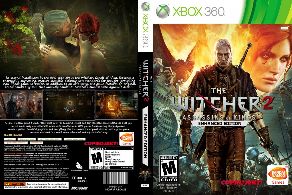 新しいスタイル 360 Xbox Edition Enhanced Kings of Assassins 2 Witcher The with 即決  海外 sleeve - 海外商品購入代行 - labelians.fr
