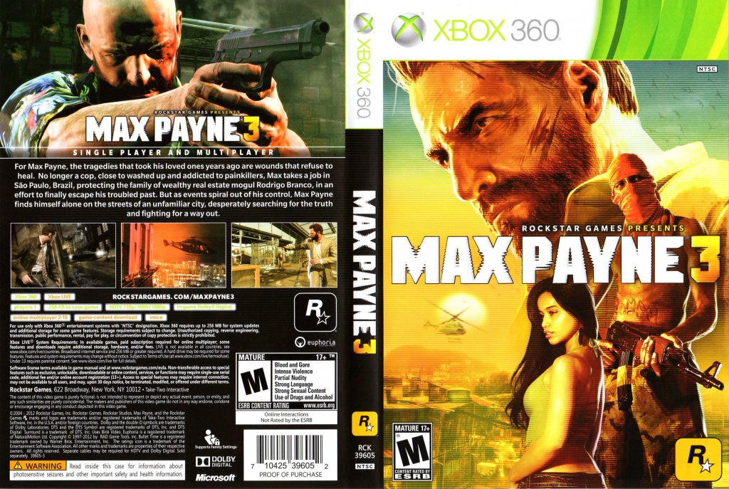 Xbox 360 Max Payne 3 Poyzenart Xbox Covers Cover Century Over 500 000 Album Art Covers For Free